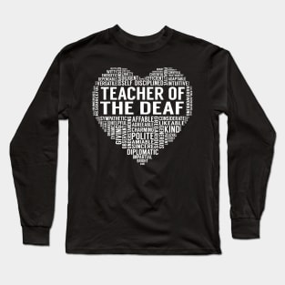 Teacher Of The Deaf Heart Long Sleeve T-Shirt